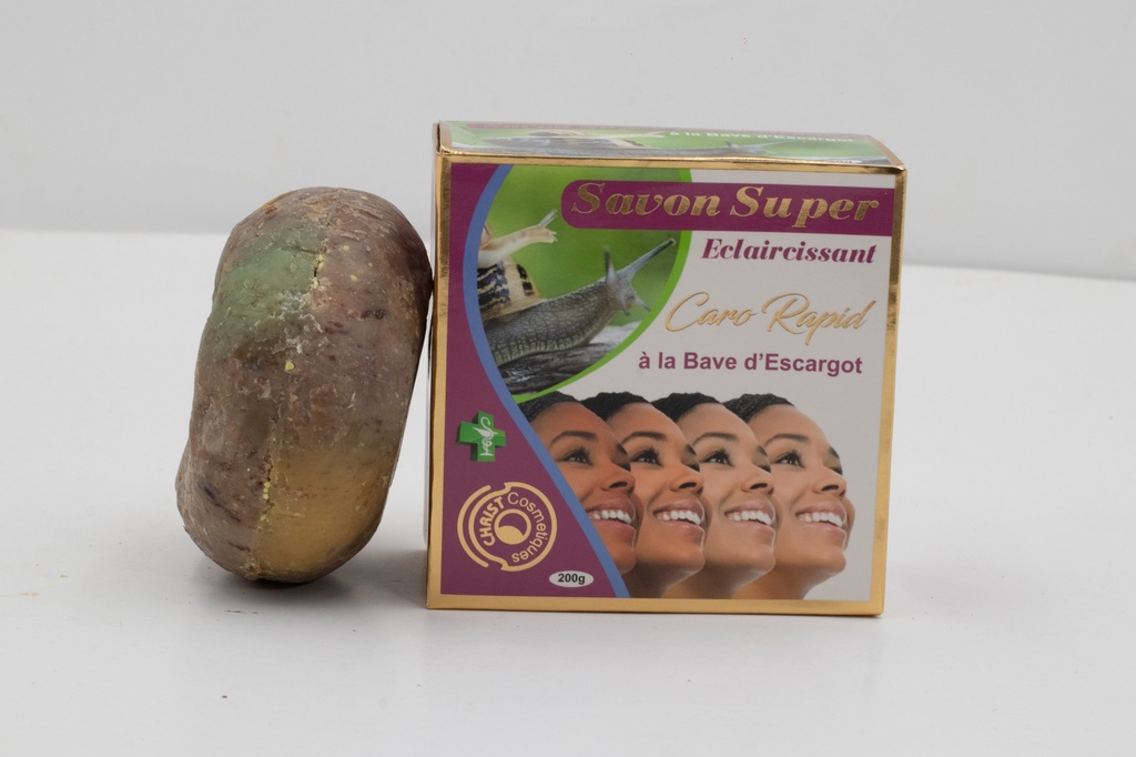 Savon Eclaircissant et Gommant Caro Rapid à la bave d'escargot 200g