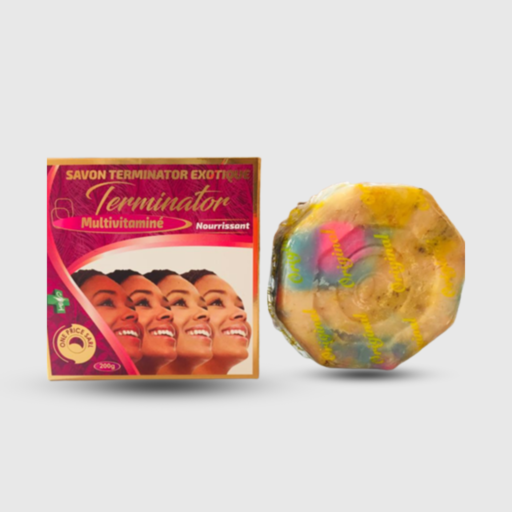 Savon Eclaircissant et Gommant Terminator Exotique Multivitaminé et Nourrissant 200g